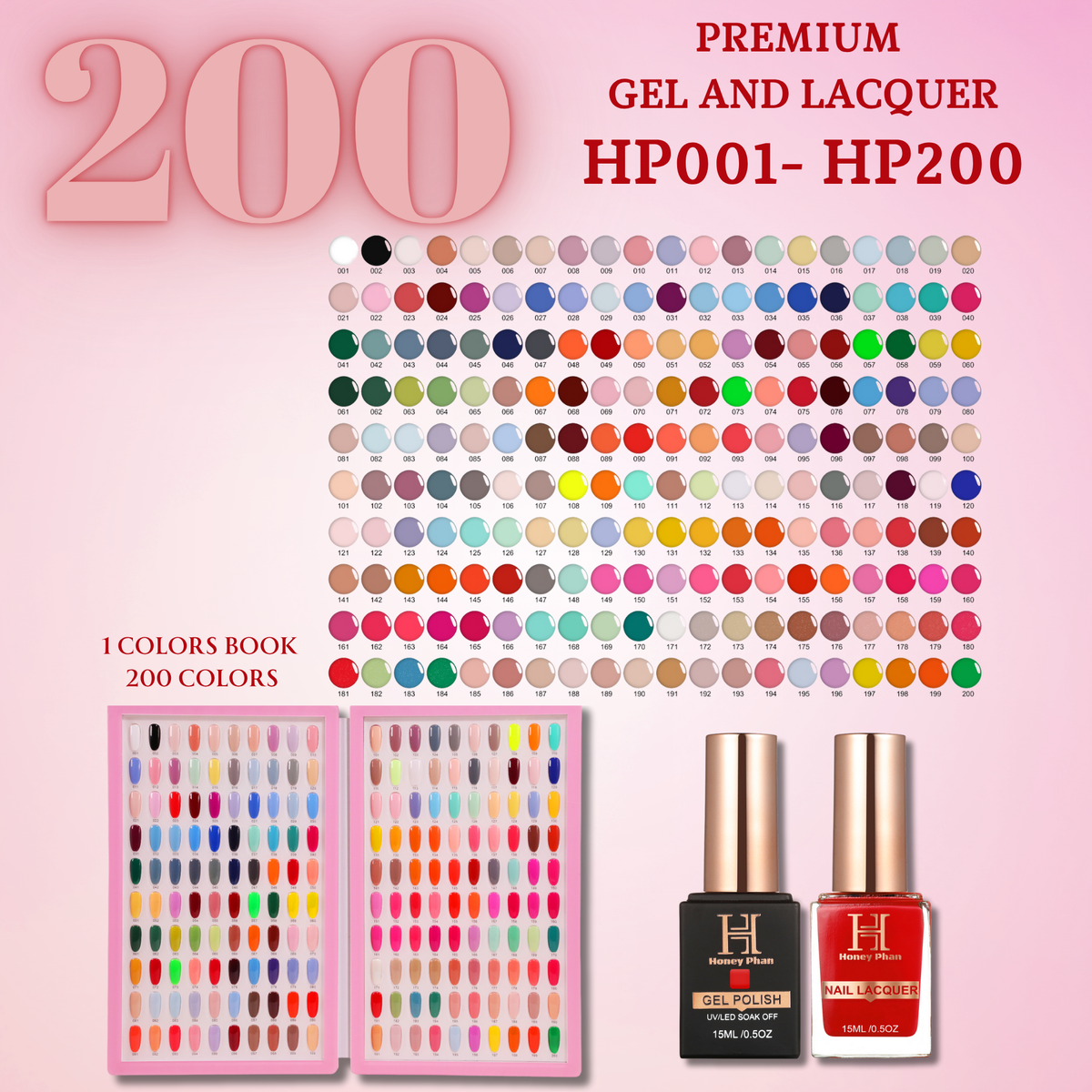 FULL LINE PREMIUM GEL + LACQUER 200 COLORS