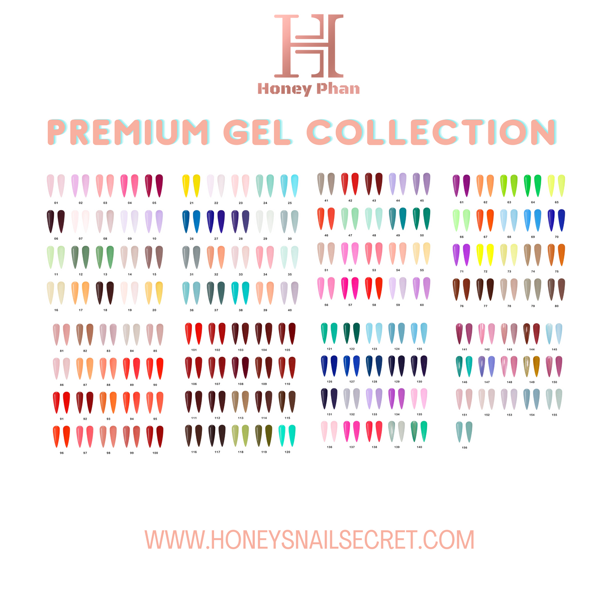 PREMIUM GEL POLISH COLLECTION 192 COLORS ( HEMA-Free & TPO-Free )