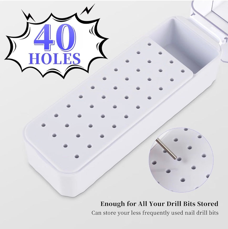 Drill Bit Holder 40 holes (White Color)