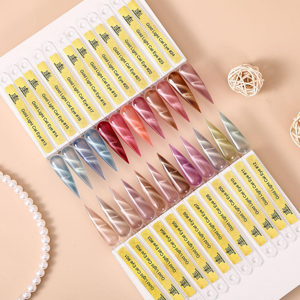Gold light cat eye set (24 colors)