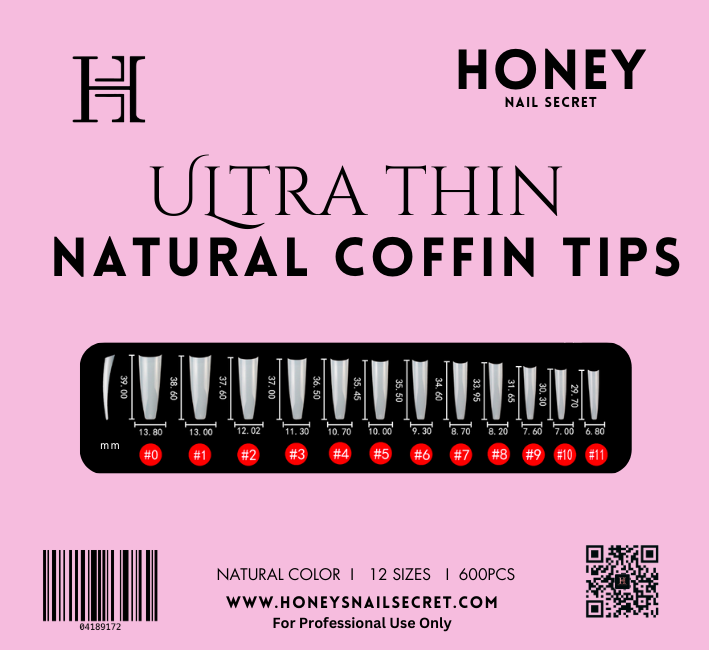 ULTRA THIN -  NATURAL COFFIN TIPS