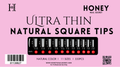ULTRA THIN -  NATURAL SQUARE TIPS