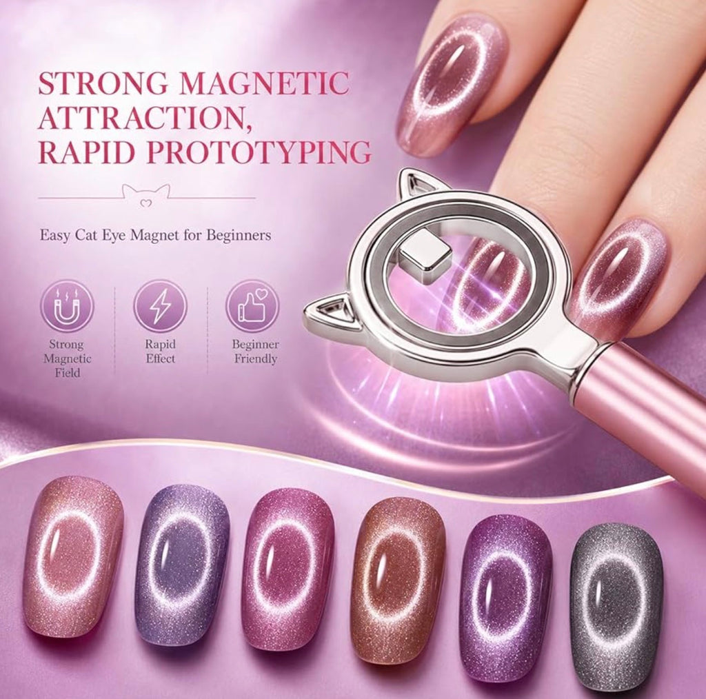 Ring-Shaped Cat Eye Magnet For Nail