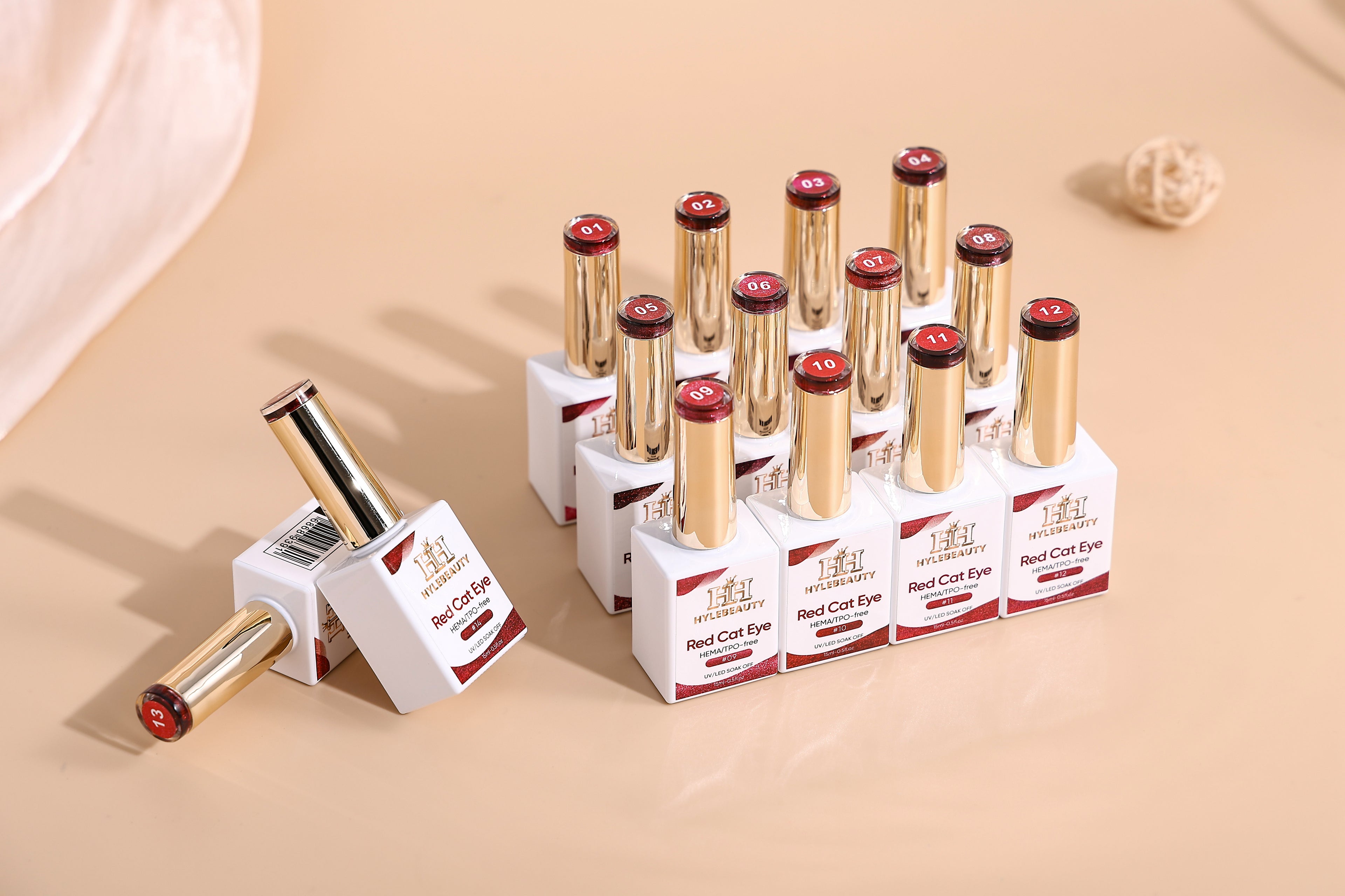 Red Cat Eye Set (14 Colors)