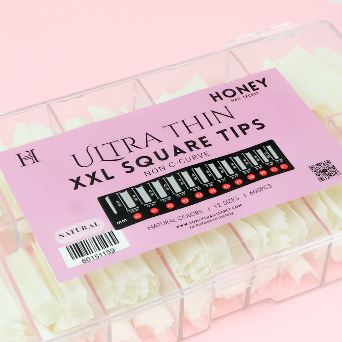 ULTRA THIN - XXL SQUARE TIPS( NATURAL COLORS)