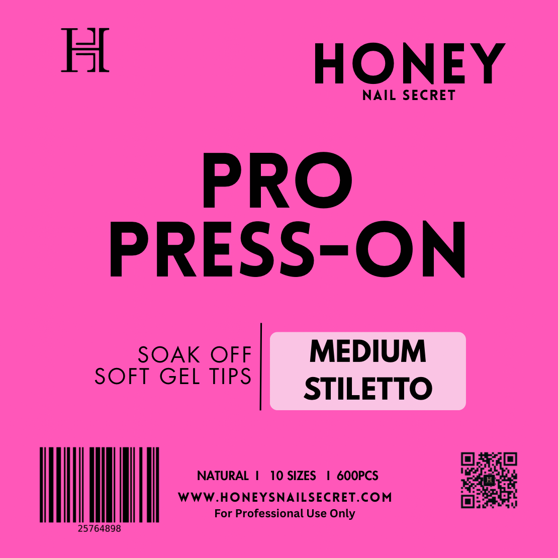 PRO PRESS ON - MEDIUM STILETTO