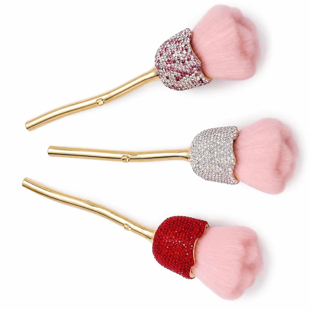 BRUSH ROSE RHINESTONES