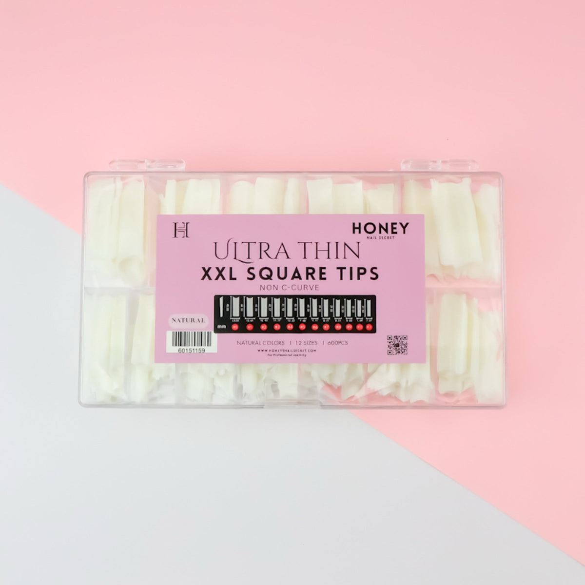 ULTRA THIN - XXL SQUARE TIPS( NATURAL COLORS)