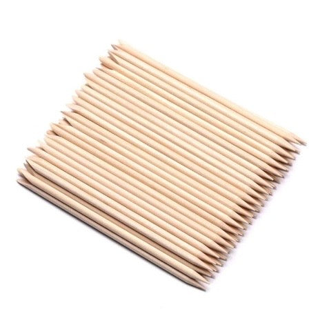 Wood stick (multi functional cuticle pusher)