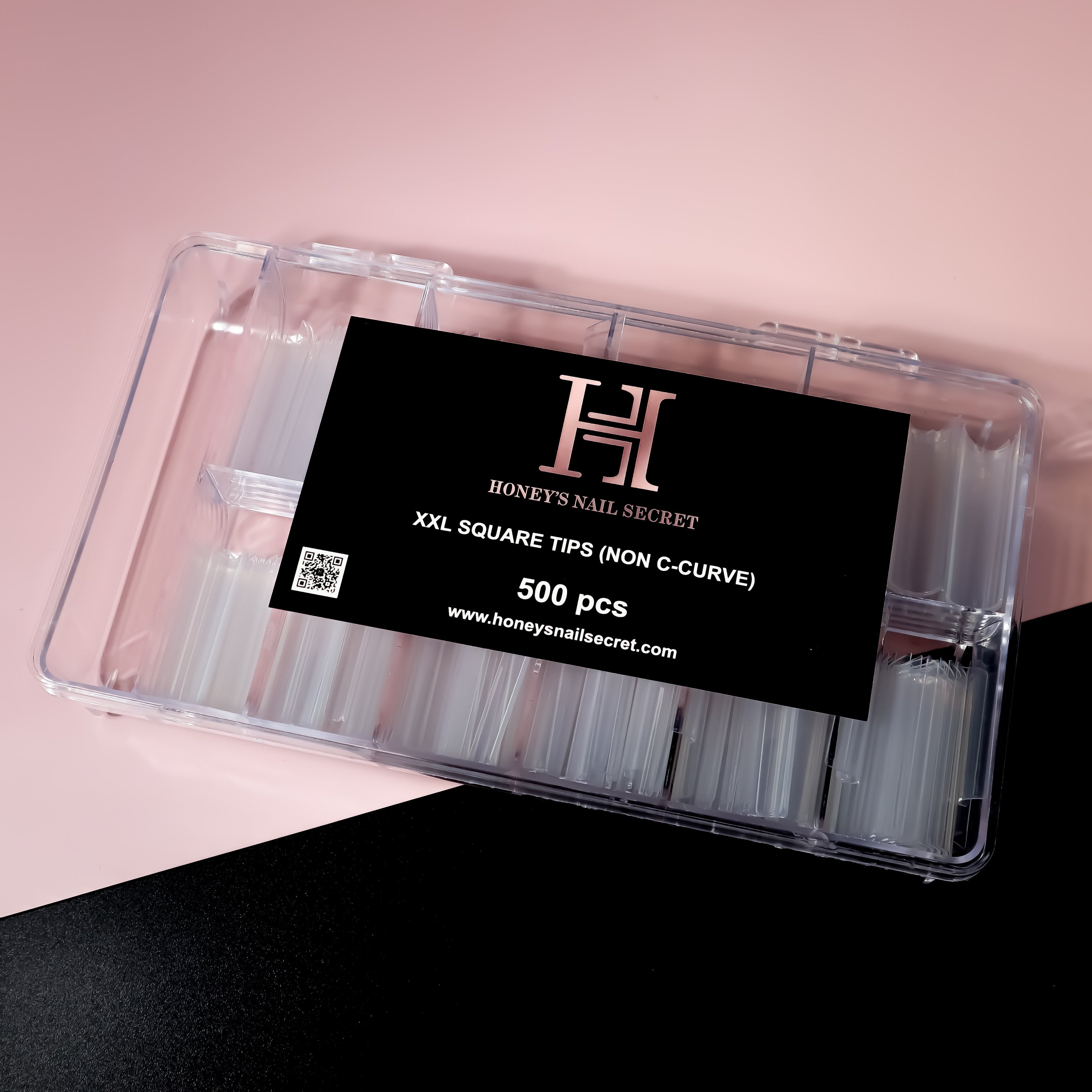 XXL SQUARE NON C-CURVE  TIPS ( 500 pcs)