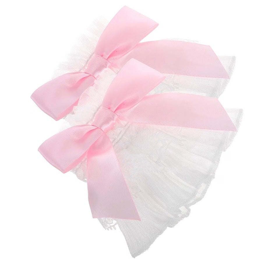 Lace Wrist Cuffs Detachable Bow Sleeve