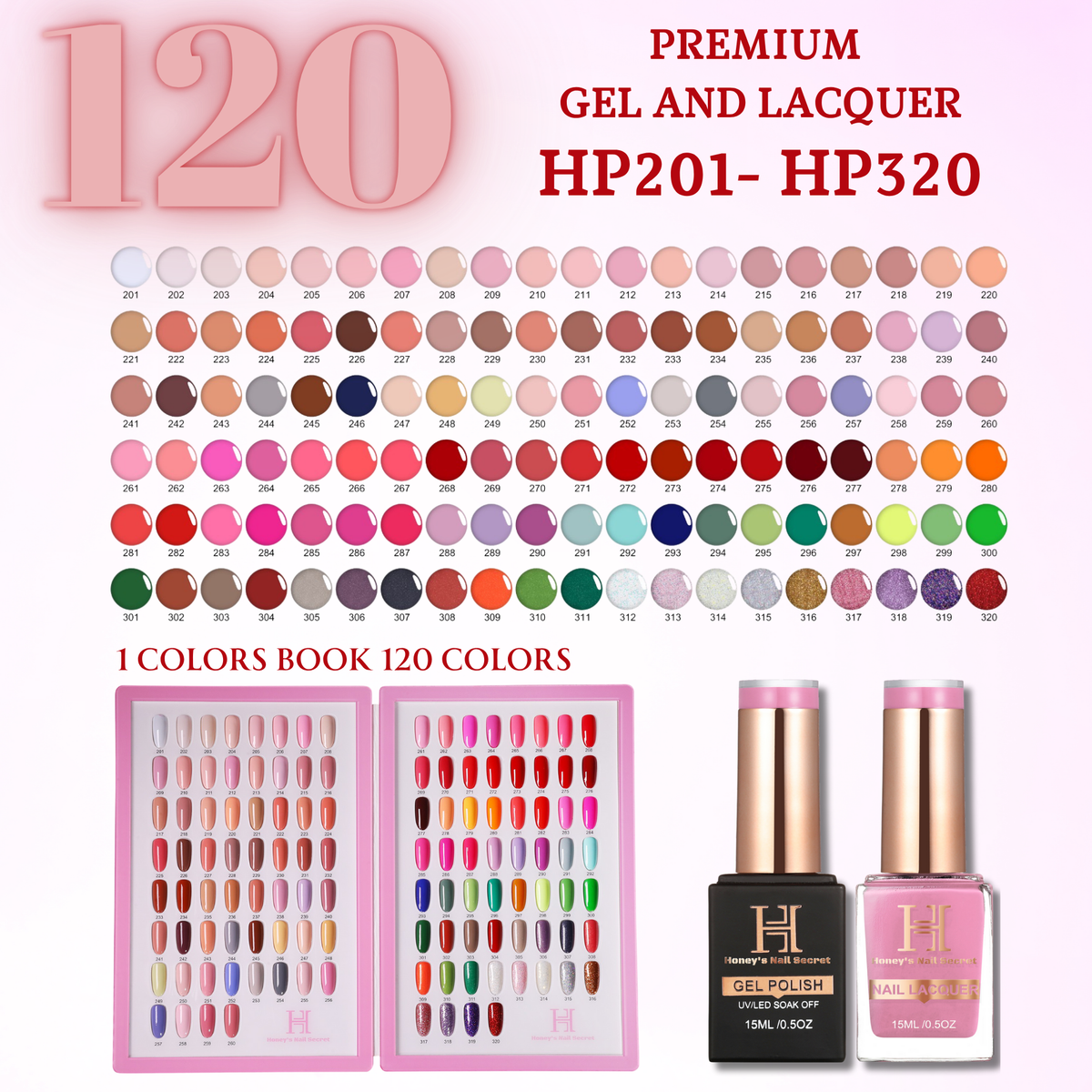 FULL LINE PREMIUM GEL + LACQUER  120 COLORS