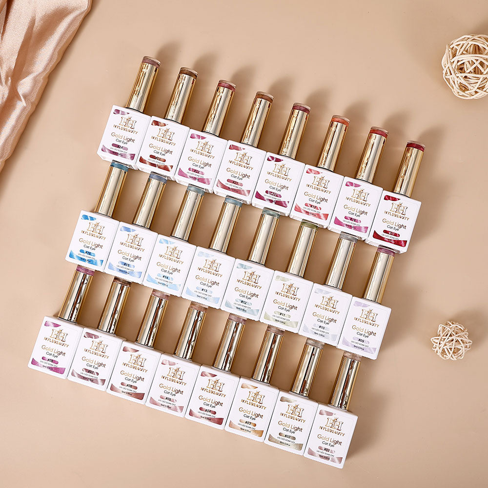 Gold light cat eye set (24 colors)