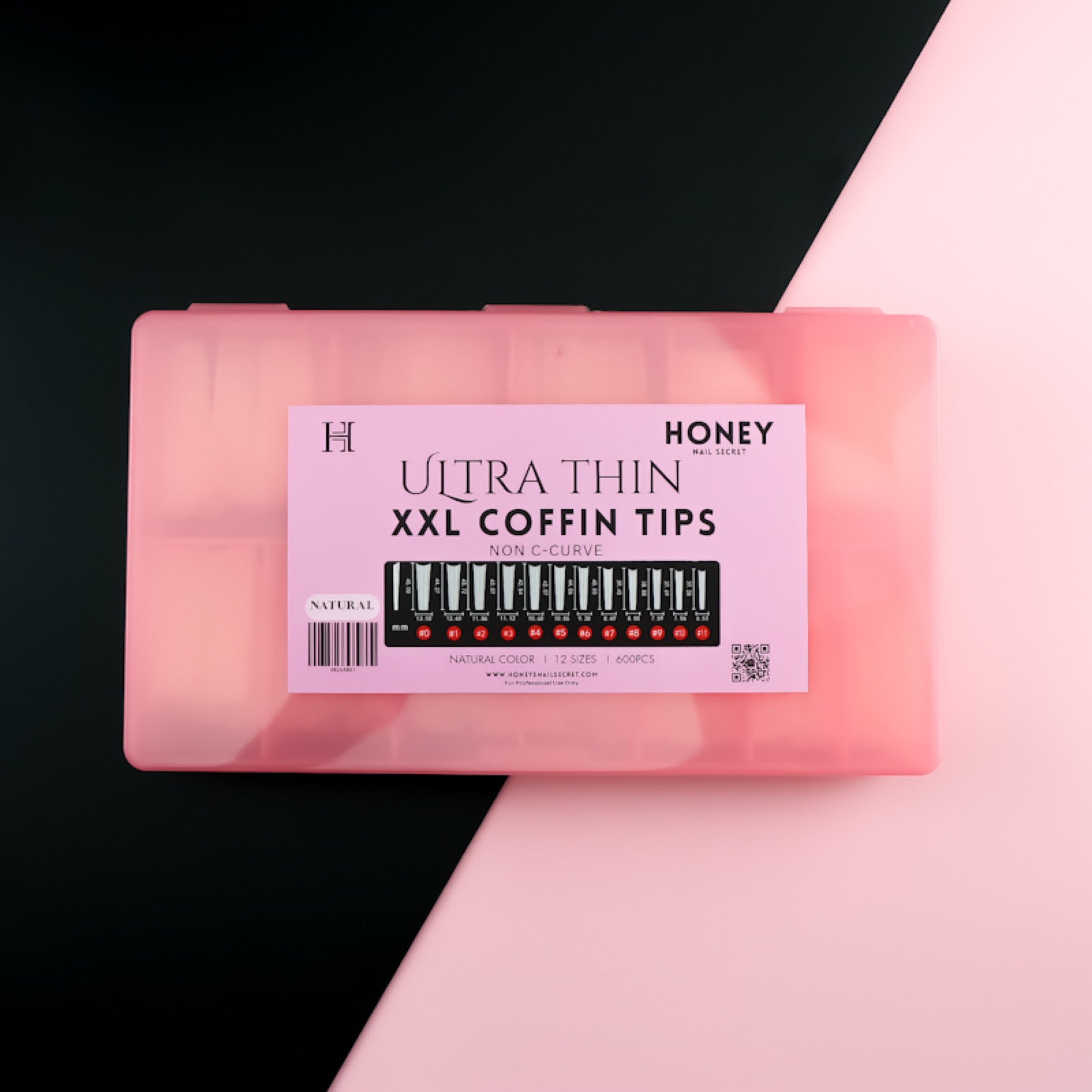 ULTRA THIN -  XXL COFFIN TIPS ( NATURAL COLOR)