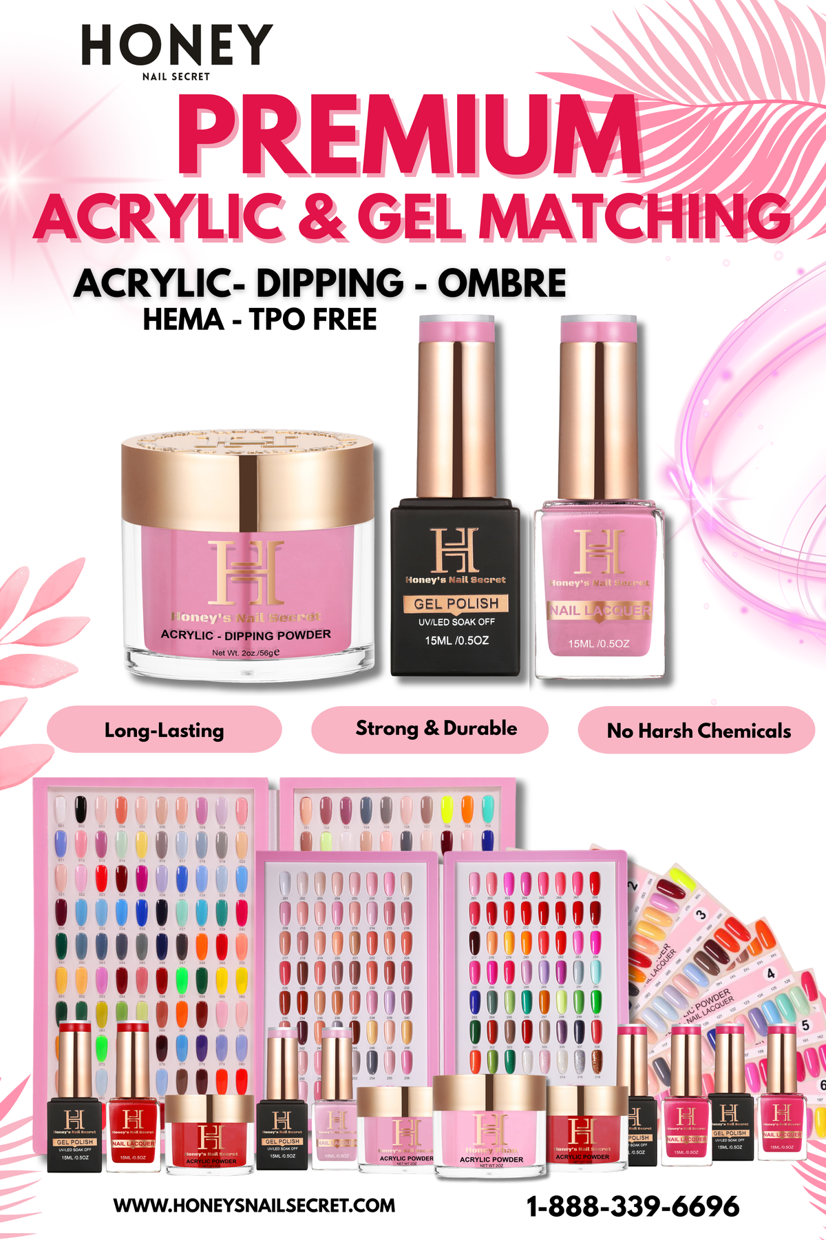 FULL LINE 4 in 1 PREMIUM ACRYLIC + GEL & LACQUER 320 COLORS