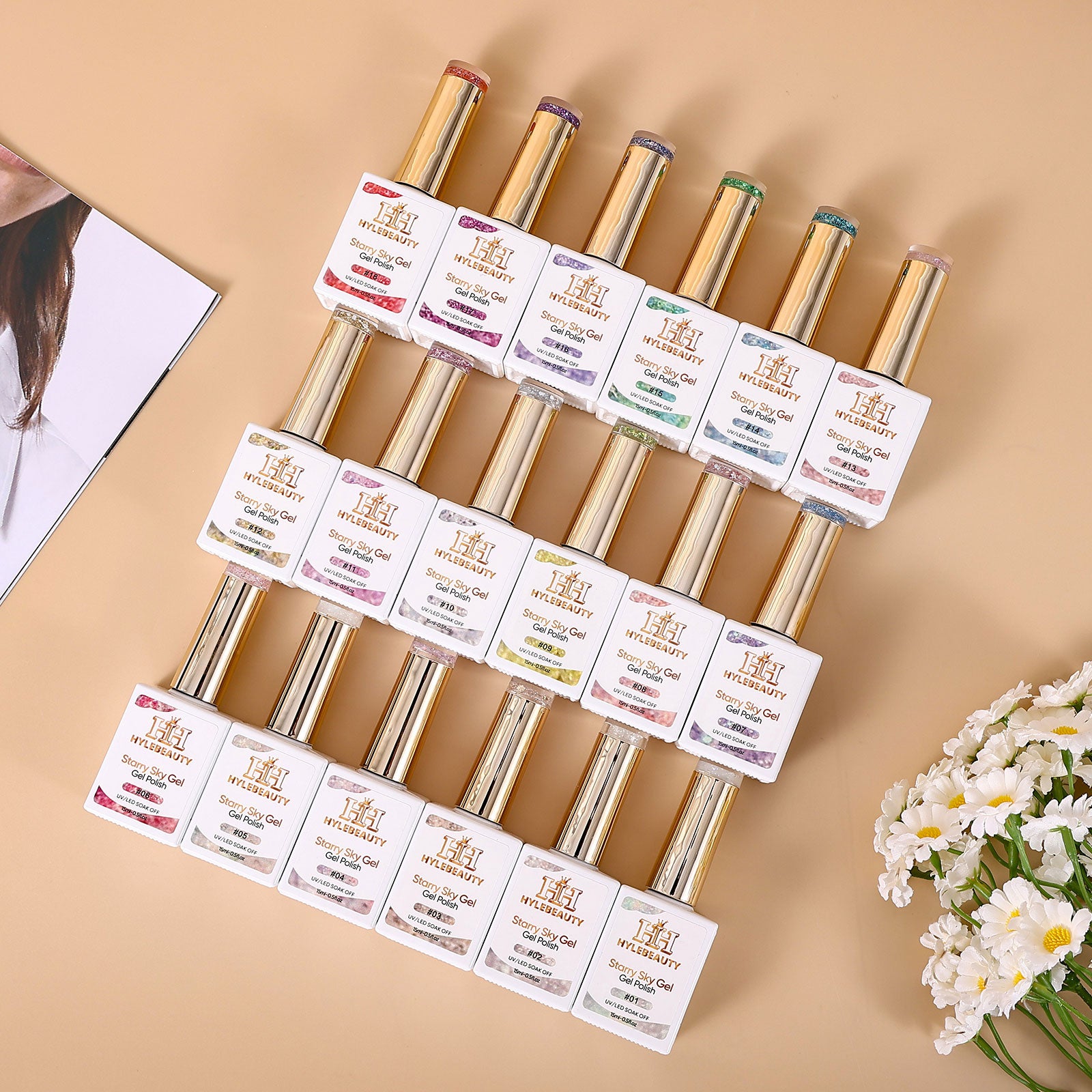 Starry gel set (18 colors)
