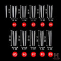 MEDIUM NON C-CURVE COFFIN TIPS (500 pcs)