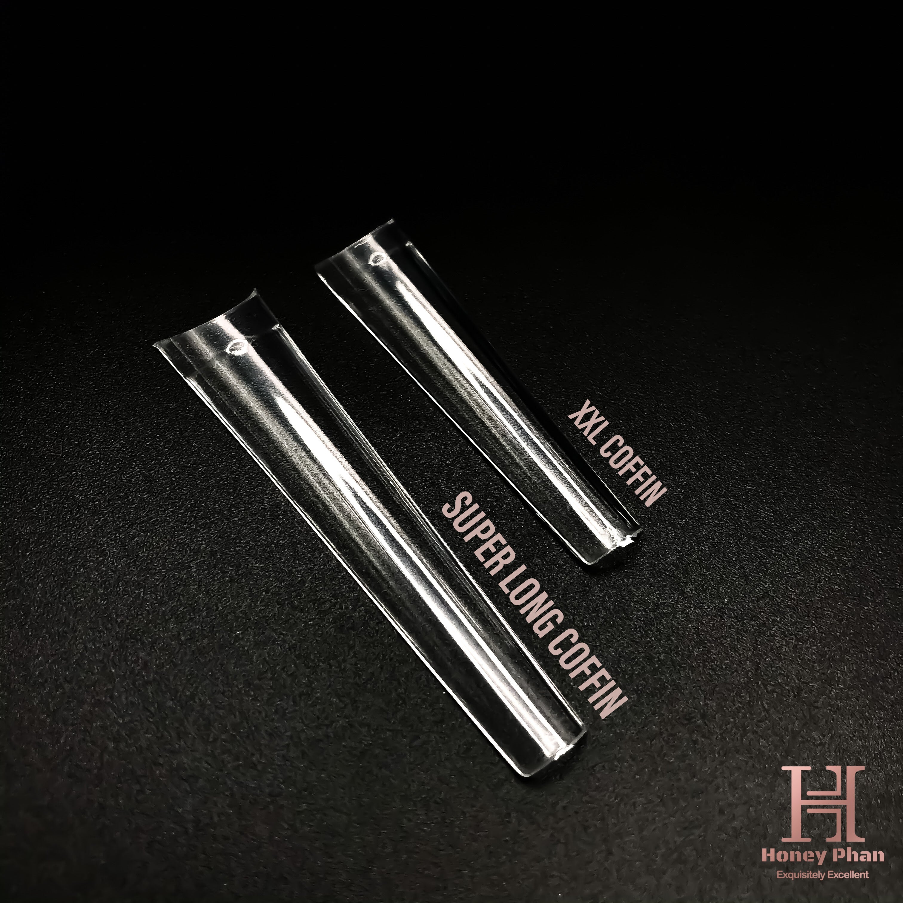 SUPER LONG NON C-CURVE COFFIN TIPS ( 504 pcs)