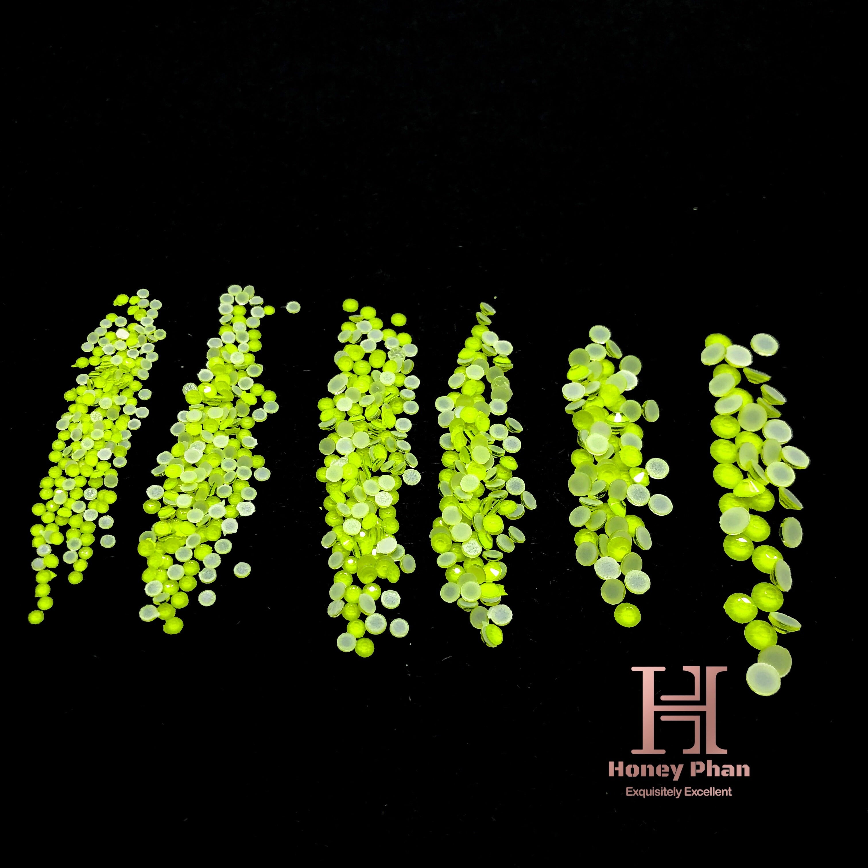 Lime Rhinestones 6 size (1440pcs) -R57