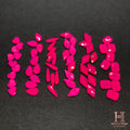 Neon Pink Rhinestones 6 shapes (60 pcs/6 shape) -R51