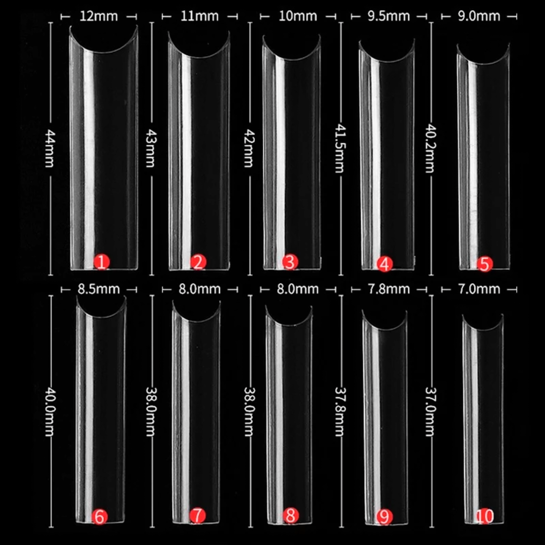 XXL SQUARE NON C-CURVE  TIPS ( 500 pcs)