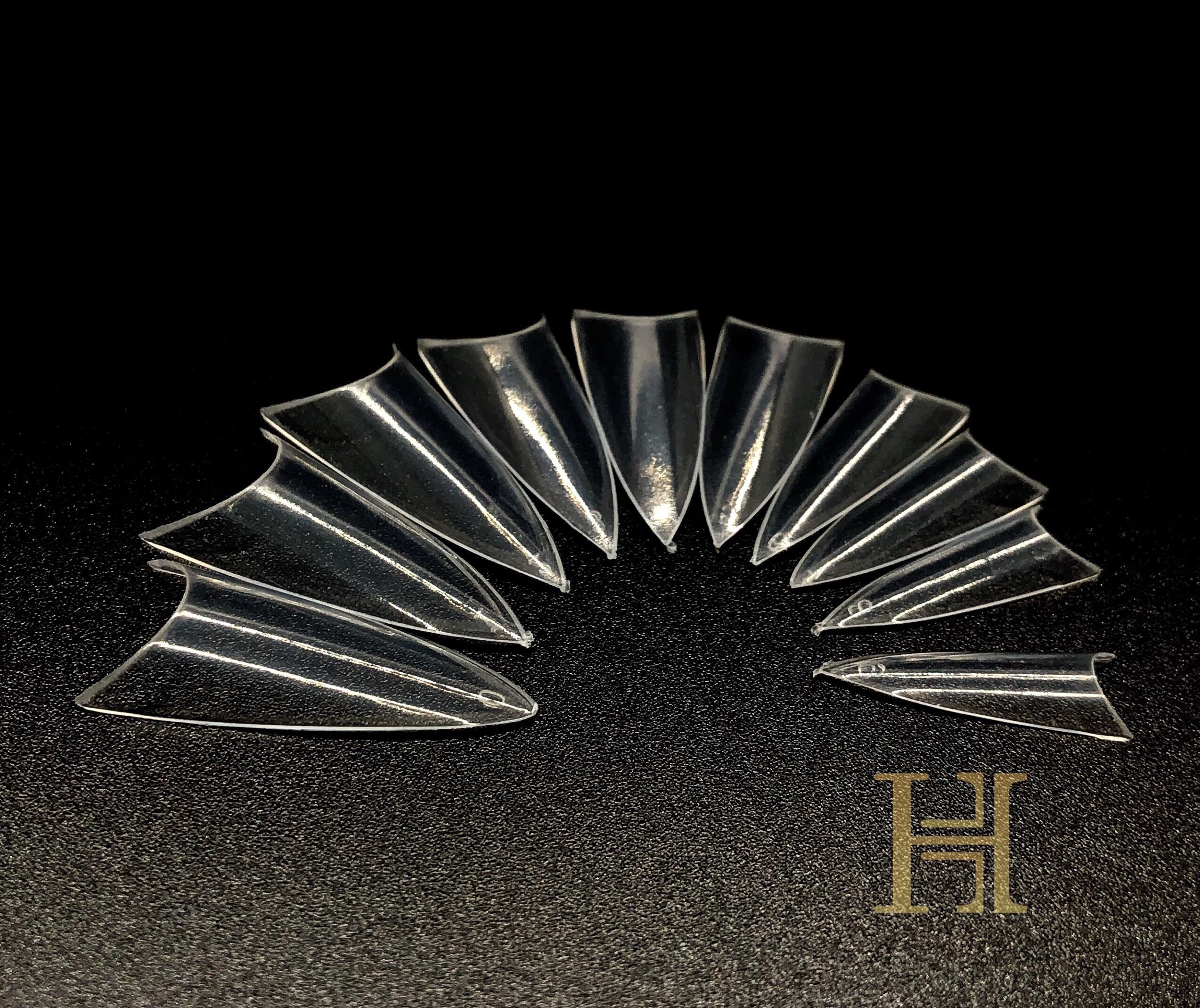 Short Clear Stiletto Nail Tips (500 pcs ) - Honey's Nail Secret