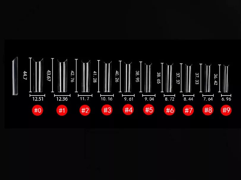 XXL Square C- Curve Nail Tips