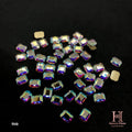 AB Rhinestone Small Rectangle Shape (50pcs) -R49