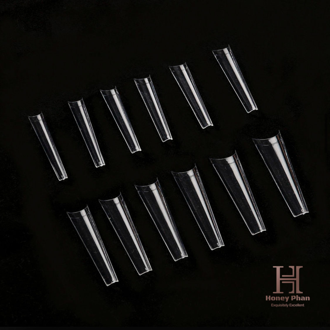 Extra long C-CURVE Coffin Nail Tips ( 504 pcs)
